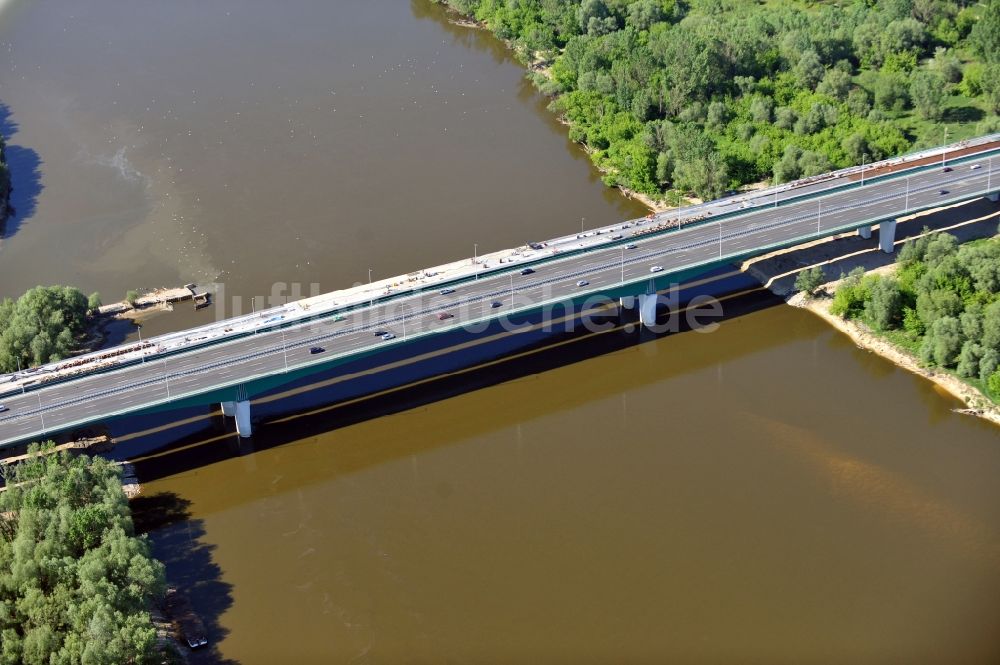 Luftbild Warschau - Neubau Nordbrücke über die Weichsel Warschau Warschau / Warszawa in Polen