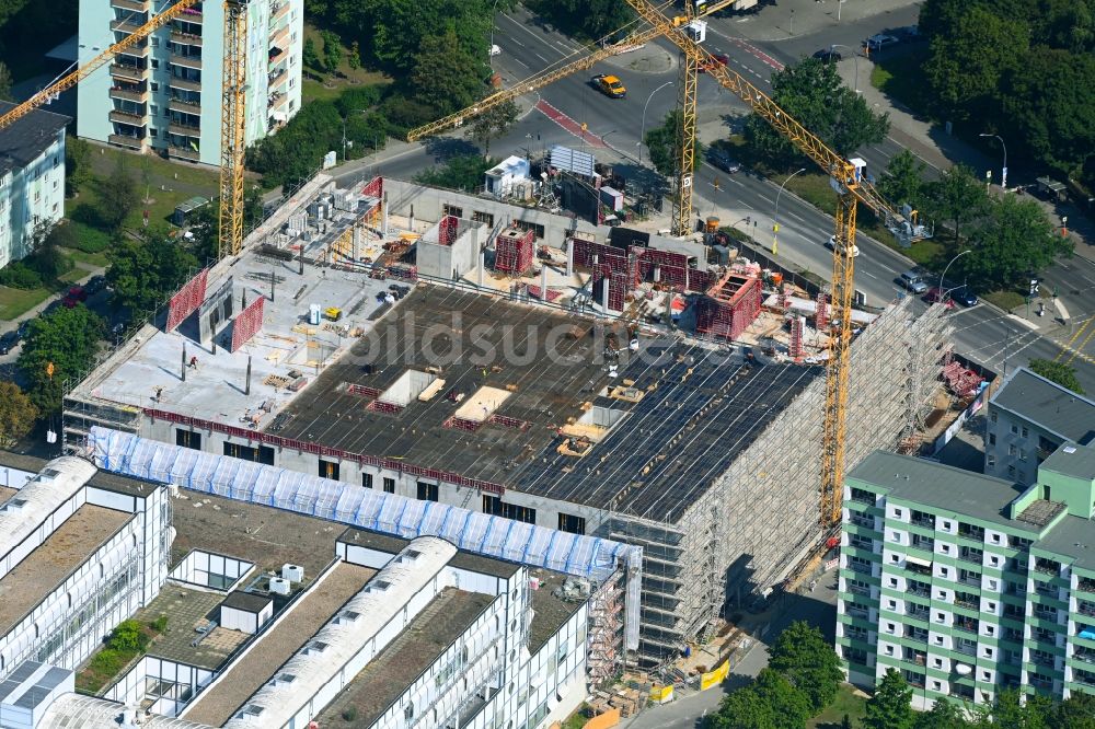 Luftaufnahme Berlin - Neubau Nordkopf auf dem Klinikgelände des Krankenhauses Vivantes Klinikum Neukölln in Berlin, Deutschland