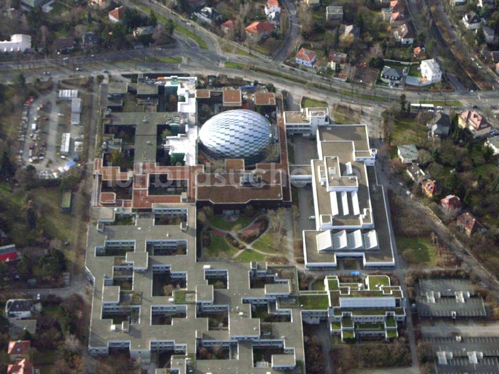 Luftaufnahme Berlin - Dahlem - Neubau der Philologische Bibliothek derFU Berlin Dahlem