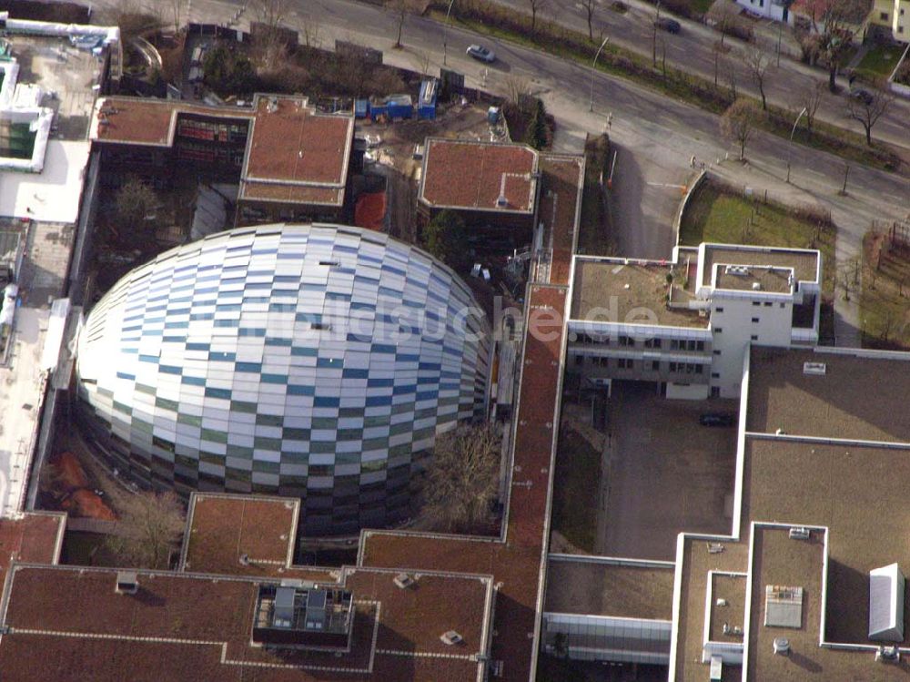 Berlin - Dahlem aus der Vogelperspektive: Neubau der Philologische Bibliothek derFU Berlin Dahlem