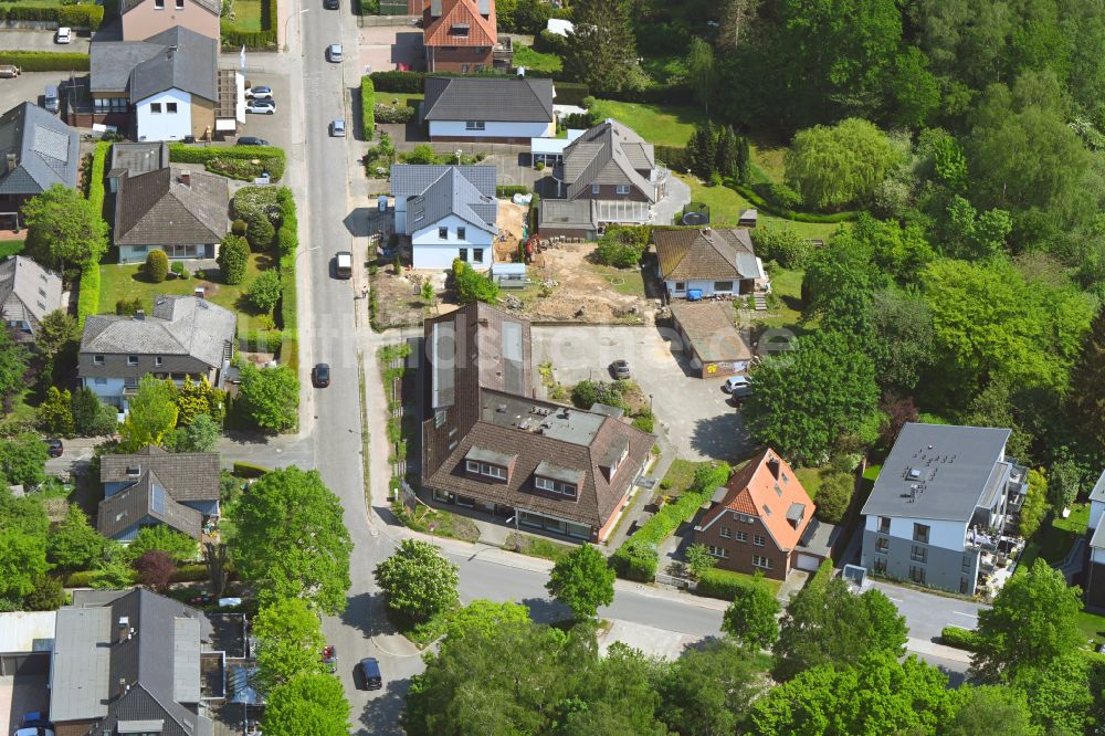 Hamburg von oben - Neubau Projekt im Wohngebiet einer Einfamilienhaus- Siedlung in Hamburg, Deutschland