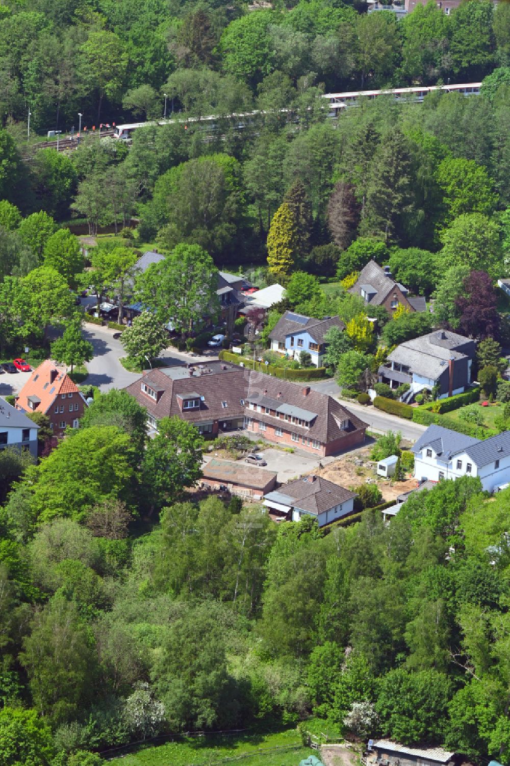 Luftbild Hamburg - Neubau Projekt im Wohngebiet einer Einfamilienhaus- Siedlung in Hamburg, Deutschland