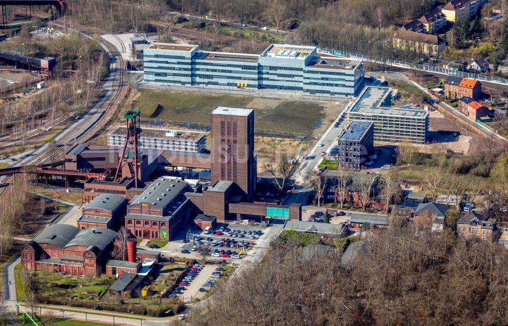 Luftaufnahme Essen - Neubau der RAG Montan Immobilien GmbH Im Welterbe der Zeche Zollverein in Essen im Bundesland Nordrhein-Westfalen