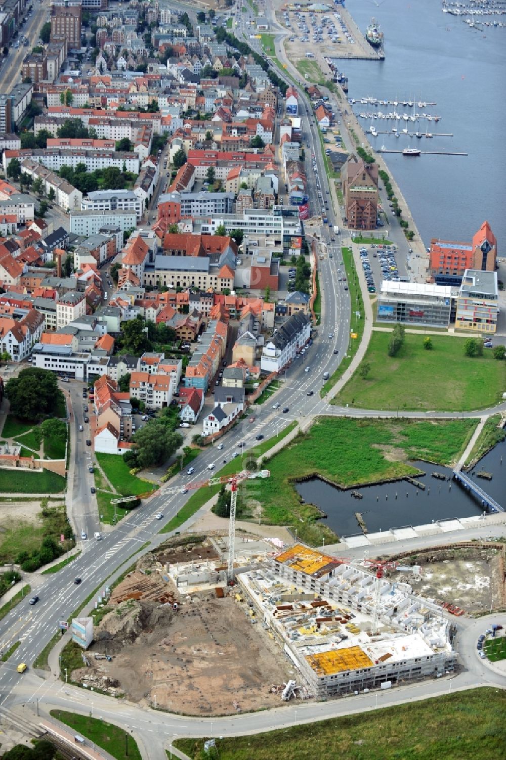 Rostock aus der Vogelperspektive: Neubau der Randstad Liederlassung in Rostock im Bundesland Mecklenburg-Vorpommern