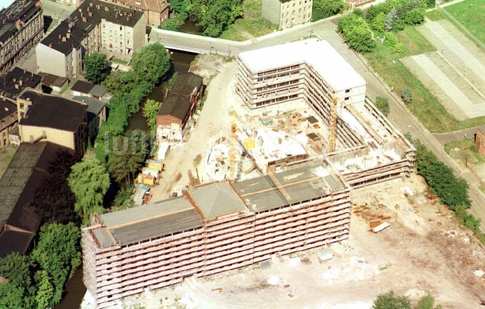 Forst / BRB von oben - Neubau des Rathauses im Stadtzentrum Forst