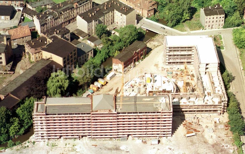 Forst / BRB aus der Vogelperspektive: Neubau des Rathauses im Stadtzentrum Forst