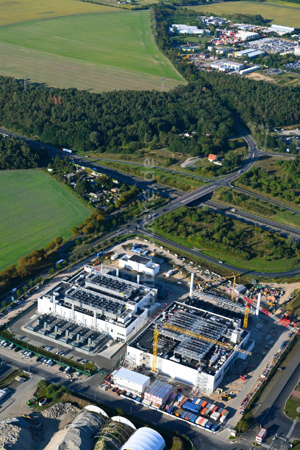 Luftaufnahme Mittenwalde - Neubau des Rechenzentrums in Mittenwalde im Bundesland Brandenburg, Deutschland