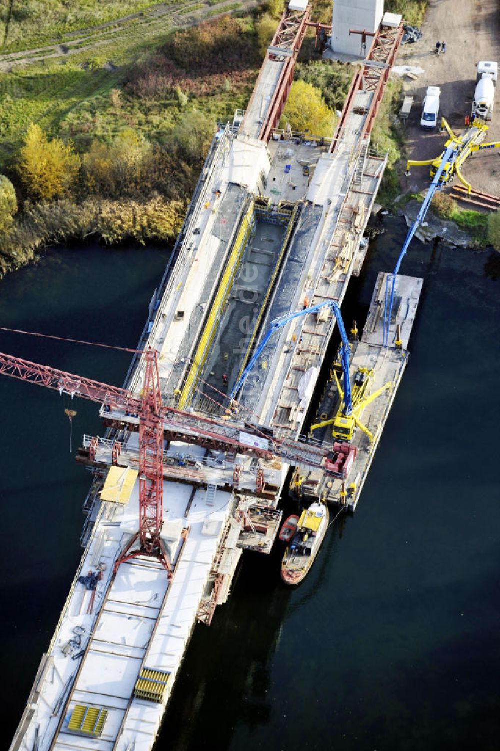 Luftbild Rattmannsdorf - Neubau Saale-Elster-Talbrücke in Sachsen Anhalt