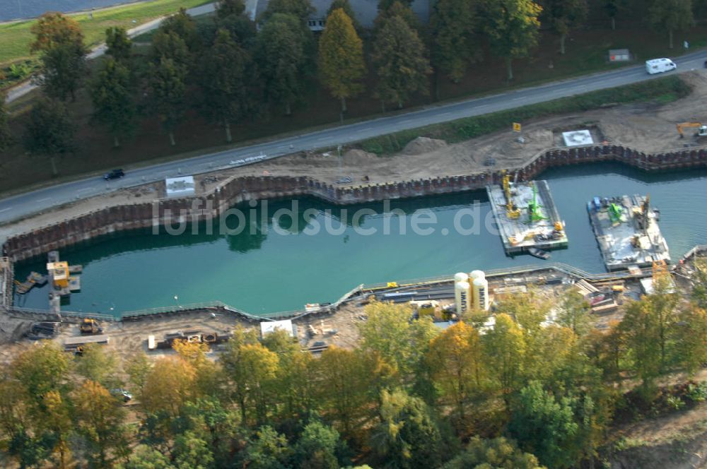 Luftbild Niederfinow - Neubau des Schiffshebewerkes Niederfinow Nord