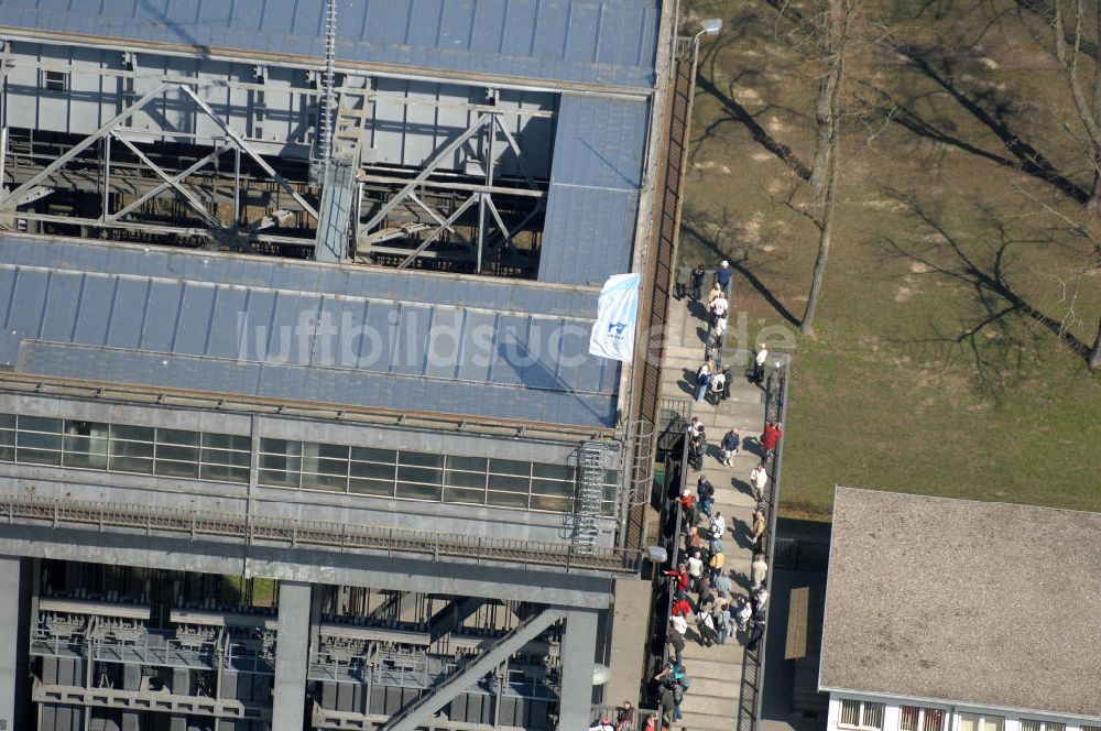 Niederfinow aus der Vogelperspektive: Neubau des Schiffshebewerkes Niederfinow Nord