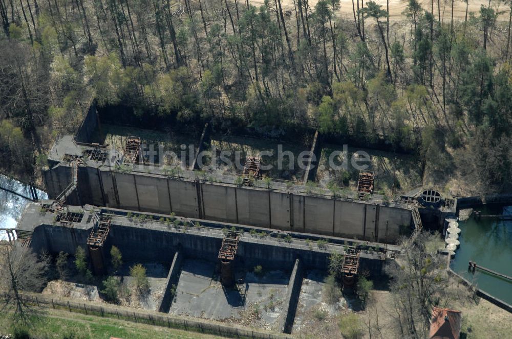 Luftaufnahme Niederfinow - Neubau des Schiffshebewerkes Niederfinow Nord