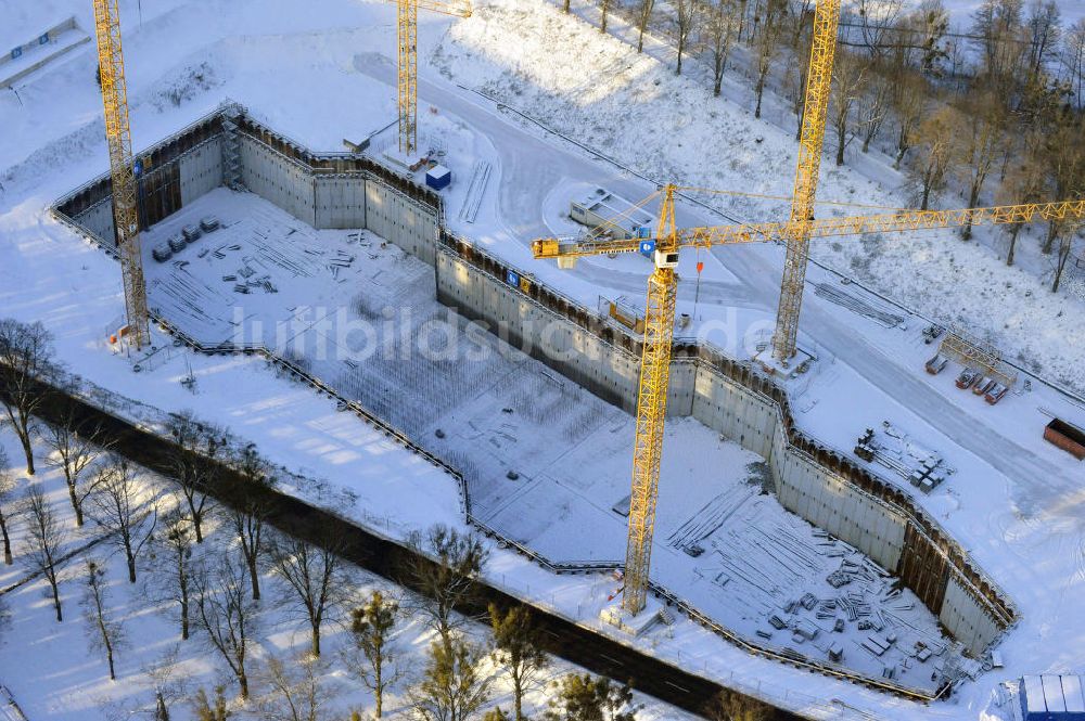 Niederfinow aus der Vogelperspektive: Neubau des Schiffshebewerkes Niederfinow Nord