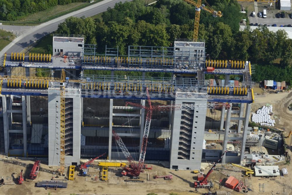 Luftbild Niederfinow - Neubau des Schiffshebewerks Niederfinow am Finowkanal im Bundesland Brandenburg