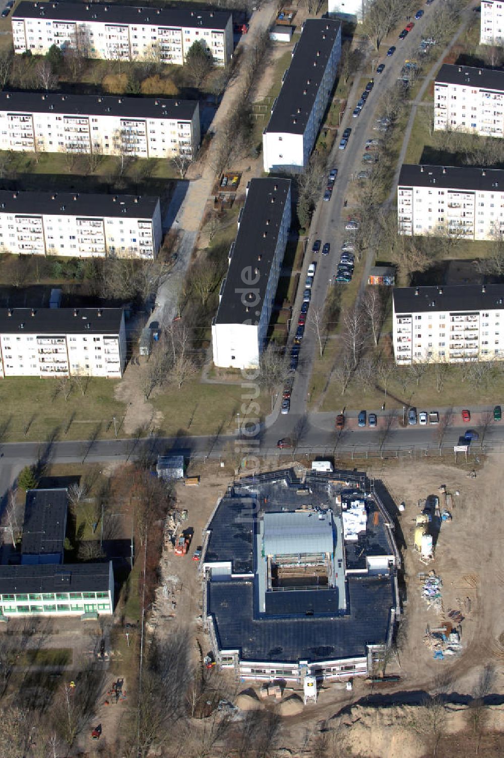 Luftbild Hennigsdorf - Neubau an der Schönwalder Straße in Hennigsdorf bei Berlin