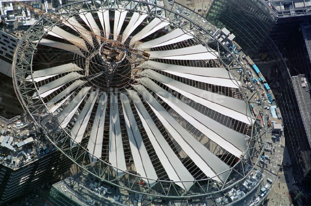 Luftbild Berlin - Neubau des Sony - Center am Potsdamer Platz in Berlin-Mitte