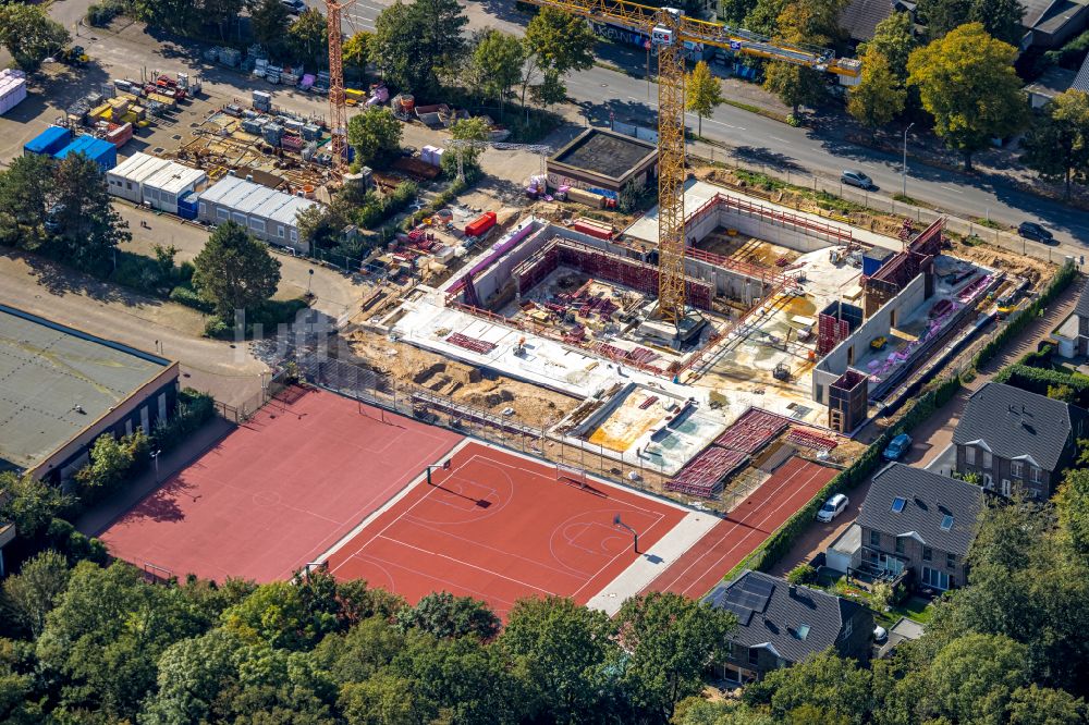 Luftbild Duisburg - Neubau der Sportplatzanlagen des GSG Duisburg 1919/28 e.V. in Duisburg im Bundesland Nordrhein-Westfalen, Deutschland