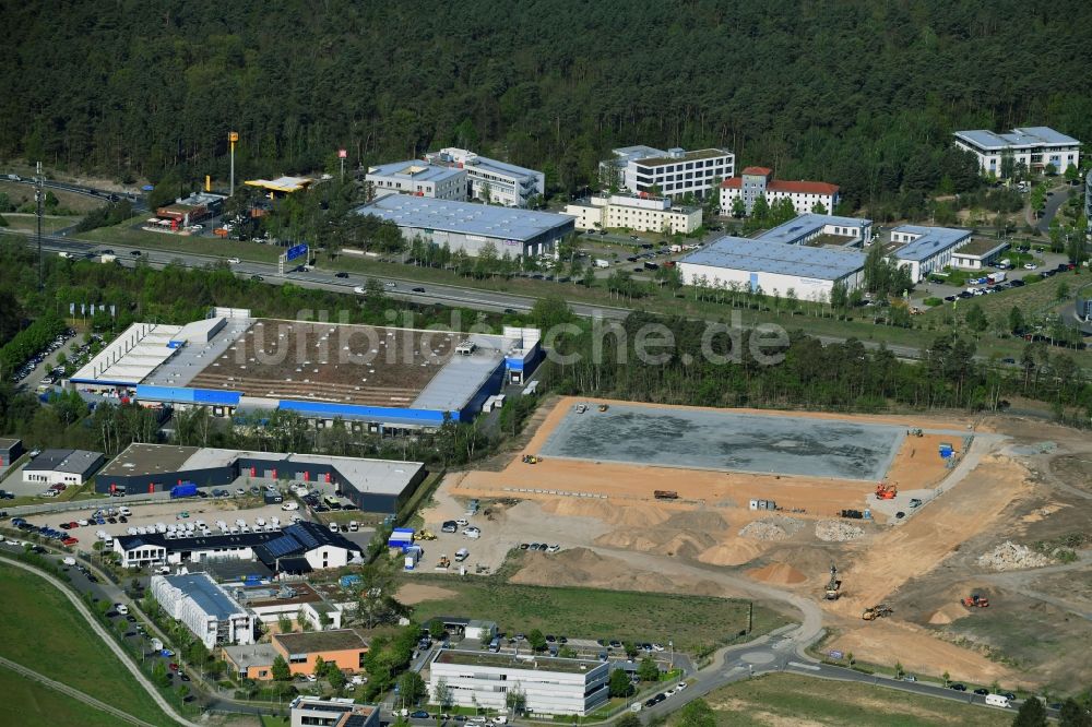 Luftaufnahme Kleinmachnow - Neubau der Sportplatzanlagen in Kleinmachnow im Bundesland Brandenburg, Deutschland