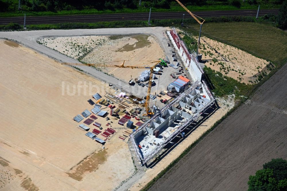 Luftbild Bergfelde - Neubau der Sportplatzanlagen Sportpark Bergfelde in Bergfelde im Bundesland Brandenburg, Deutschland