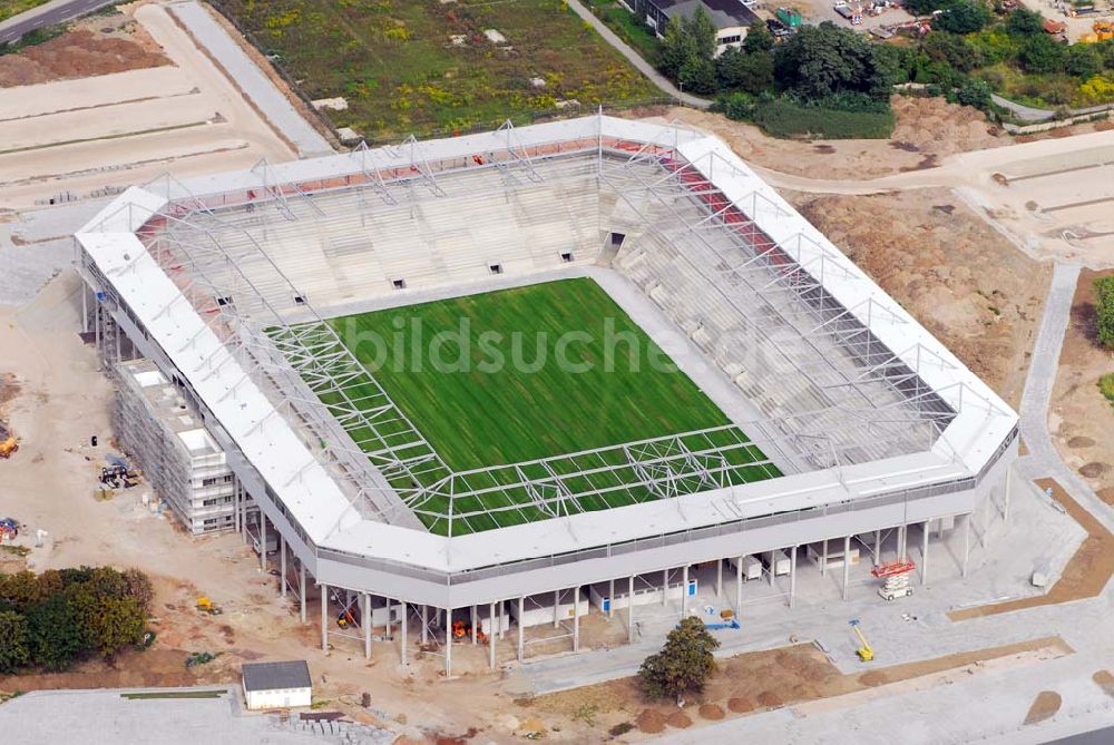 Magdeburg von oben - Neubau Stadion Magdeburg