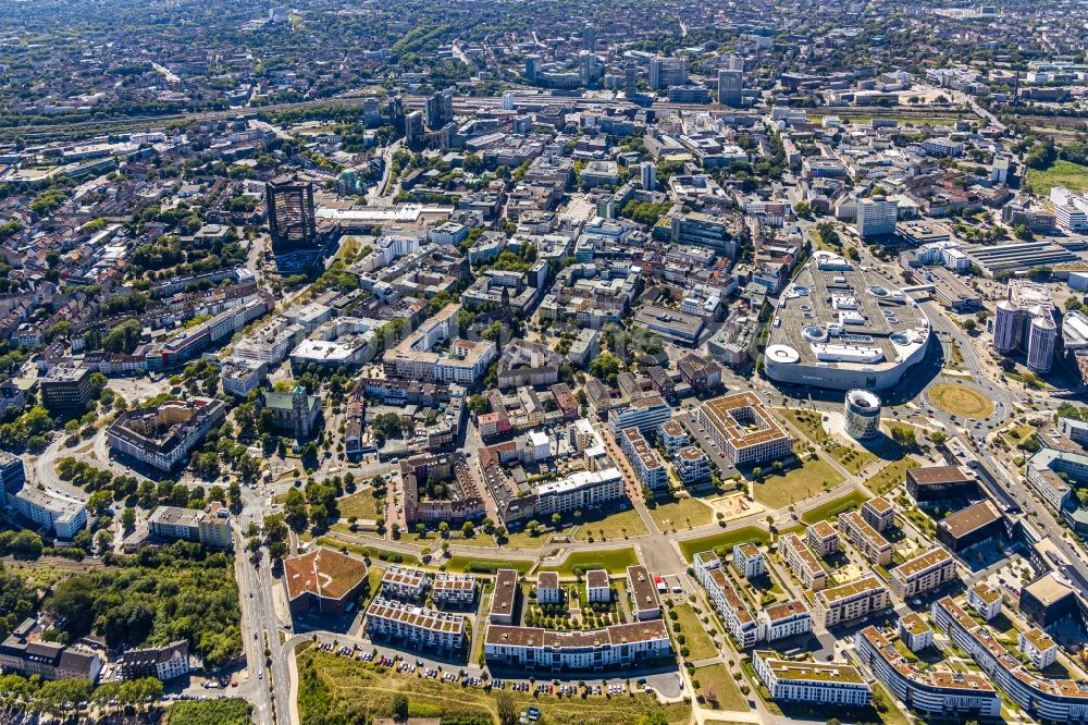 Luftbild Essen - Neubau eines Studenten- Wohnheim - Gebäude an der Friedrich-Ebert-Straße in Essen im Bundesland Nordrhein-Westfalen, Deutschland