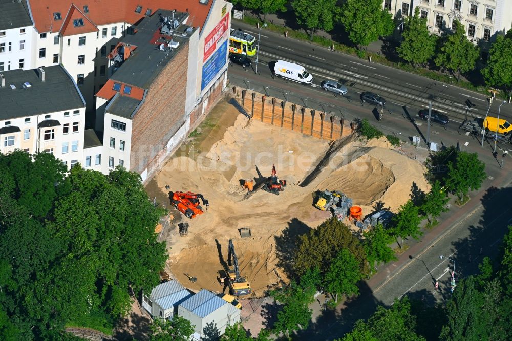 Magdeburg aus der Vogelperspektive: Neubau eines Studenten- Wohnheim LennéQuartier in Magdeburg im Bundesland Sachsen-Anhalt, Deutschland