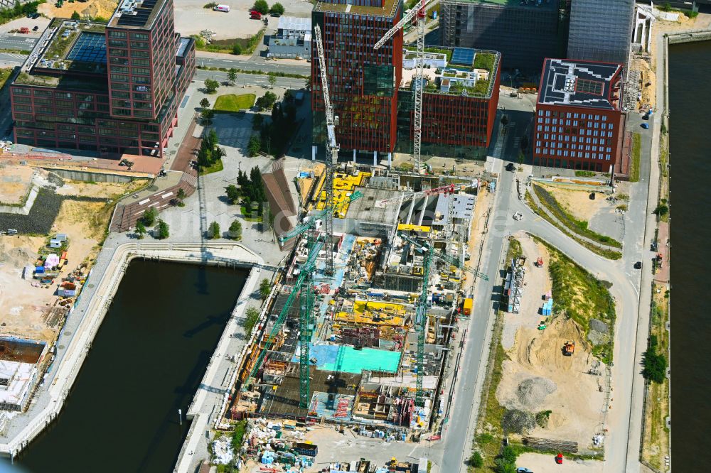 Luftbild Hamburg - Neubau eines Studenten- Wohnheim im Ortsteil HafenCity in Hamburg, Deutschland