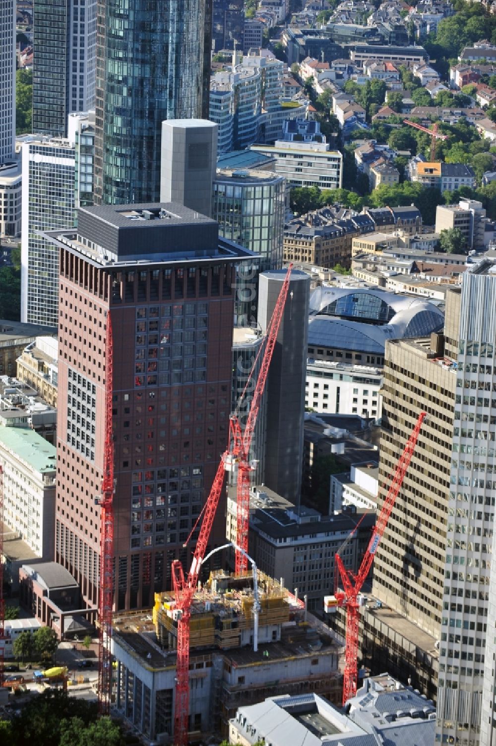 Luftbild Frankfurt am Main - Neubau des Taunus Turm in Frankfurt / Main im Bundesland Hessen