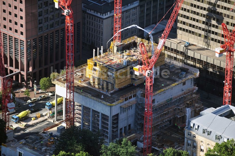 Luftaufnahme Frankfurt am Main - Neubau des Taunus Turm in Frankfurt / Main im Bundesland Hessen