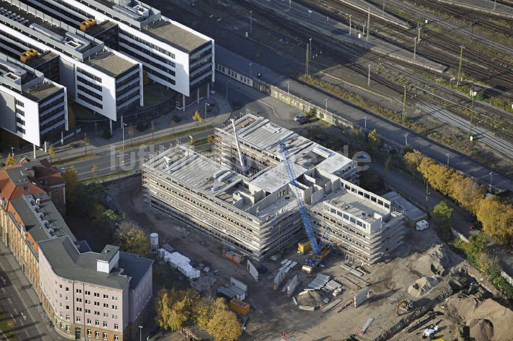 Leipzig aus der Vogelperspektive: Neubau des Telekom Service Centers Leipzig