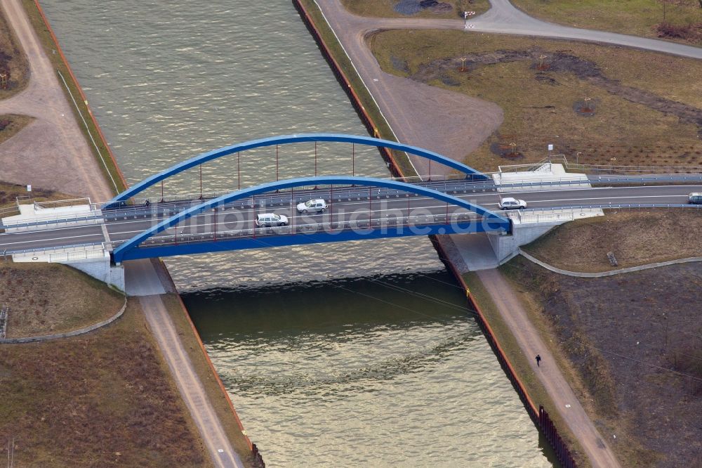 Luftbild Hamm - Neubau der Tibaumbrücke im Bezirk Herringen von Hamm im Bundesland Nordrhein-Westfalen