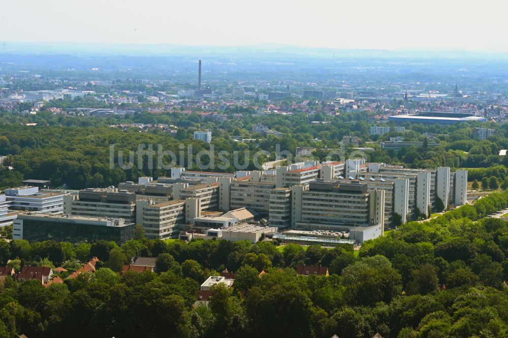 Bielefeld aus der Vogelperspektive: Neubau im Universitäts- Bereich in Bielefeld im Bundesland Nordrhein-Westfalen, Deutschland