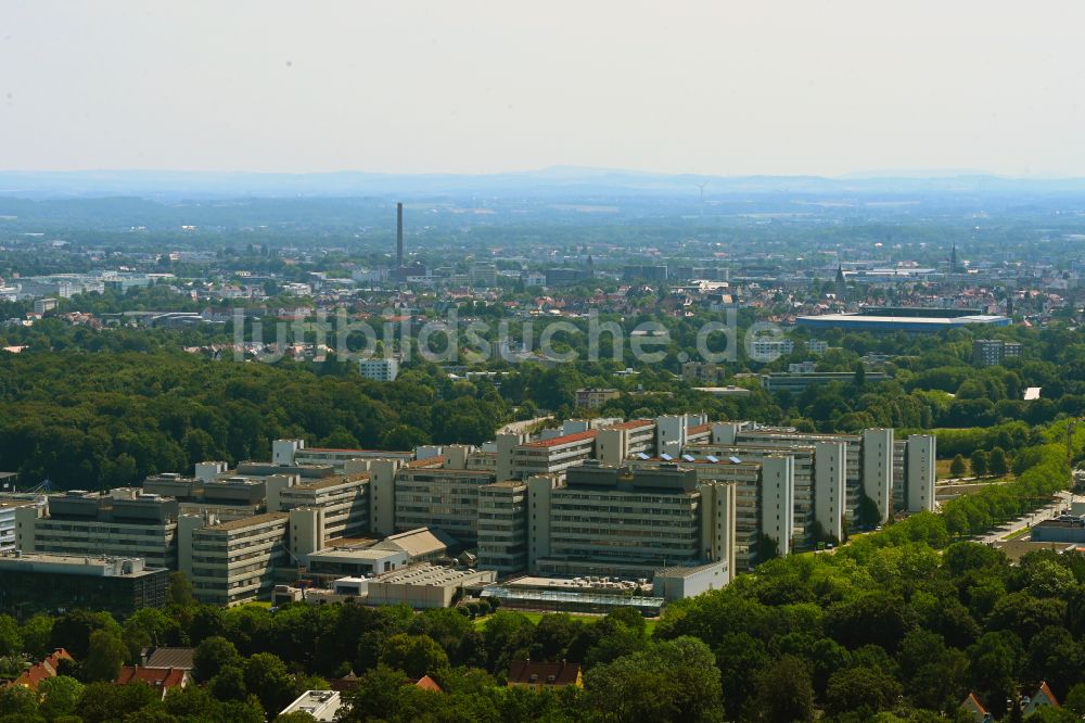 Luftbild Bielefeld - Neubau im Universitäts- Bereich in Bielefeld im Bundesland Nordrhein-Westfalen, Deutschland