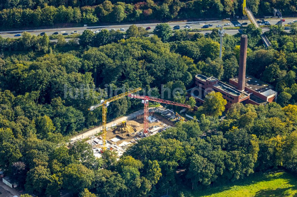 Luftbild Duisburg - Neubau im Universitäts- Bereich auf dem Campus der UDE im Ortsteil Neudorf-Nord in Duisburg im Bundesland Nordrhein-Westfalen, Deutschland