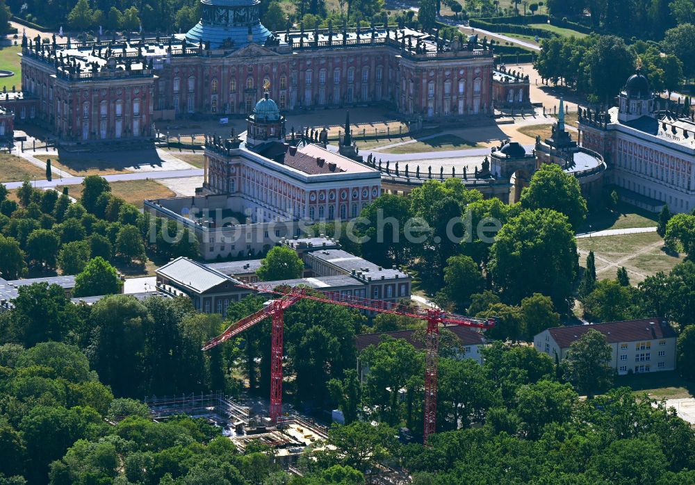 Luftaufnahme Potsdam - Neubau im Universitäts- Bereich Philosophische Fakultät mit Rechenzentrum in Potsdam im Bundesland Brandenburg, Deutschland