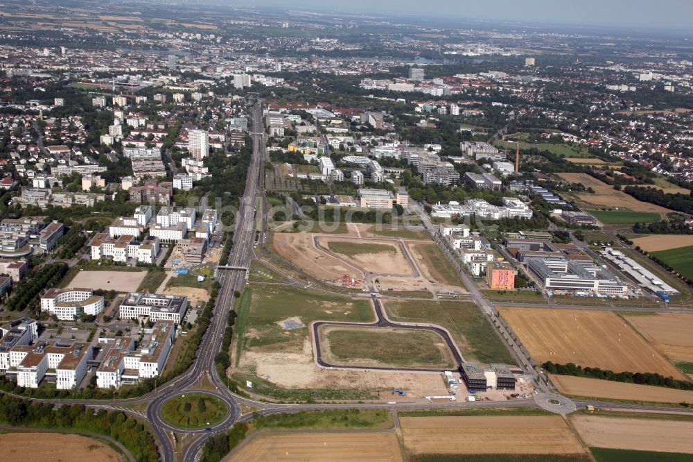 Luftbild Mainz - Neubau im Universitäts- Bereich der Universität Johannes Gutenberg in Mainz im Bundesland Rheinland-Pfalz, Deutschland