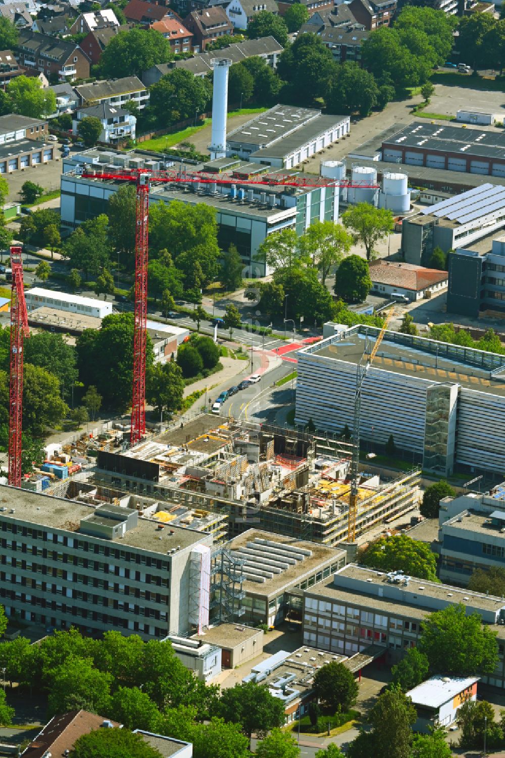 Luftaufnahme Münster - Neubau im Universitäts- Bereich der Universität in Münster im Bundesland Nordrhein-Westfalen, Deutschland