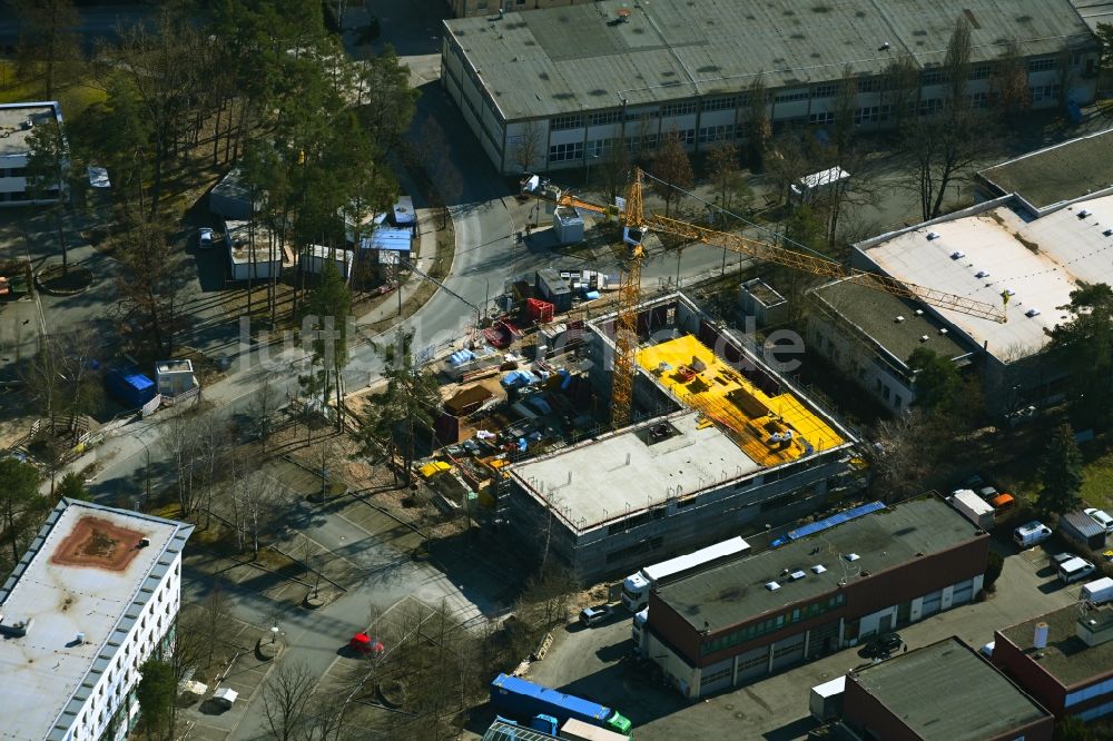 Luftbild Nürnberg - Neubau des Unternehmens-Verwaltungsgebäude auf dem Campus Nordostpark in Nürnberg im Bundesland Bayern, Deutschland