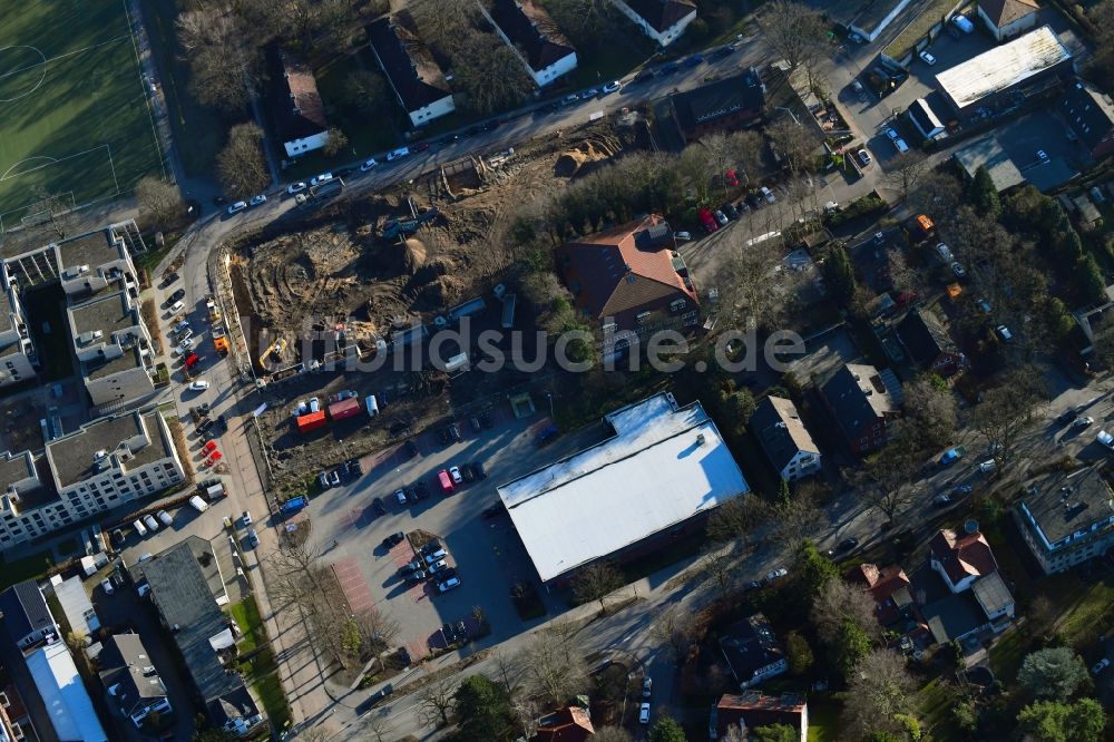 Luftbild Hamburg - Neubau des Unternehmens-Verwaltungsgebäude der Ppw Polyplan Werkzeuge GmbH im Ortsteil Schnelsen in Hamburg, Deutschland