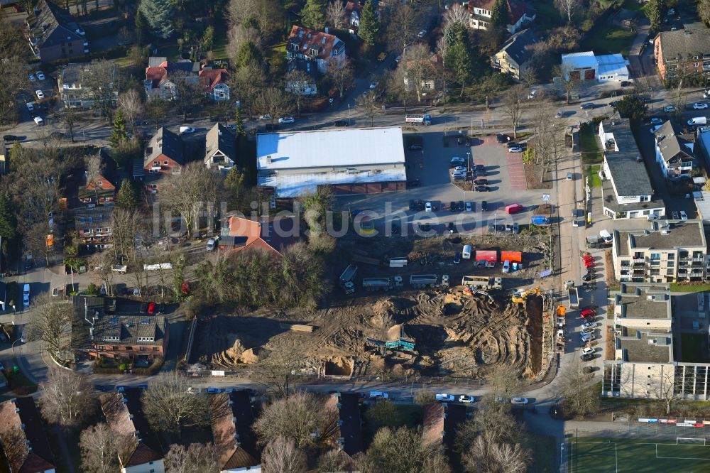 Hamburg aus der Vogelperspektive: Neubau des Unternehmens-Verwaltungsgebäude der Ppw Polyplan Werkzeuge GmbH im Ortsteil Schnelsen in Hamburg, Deutschland