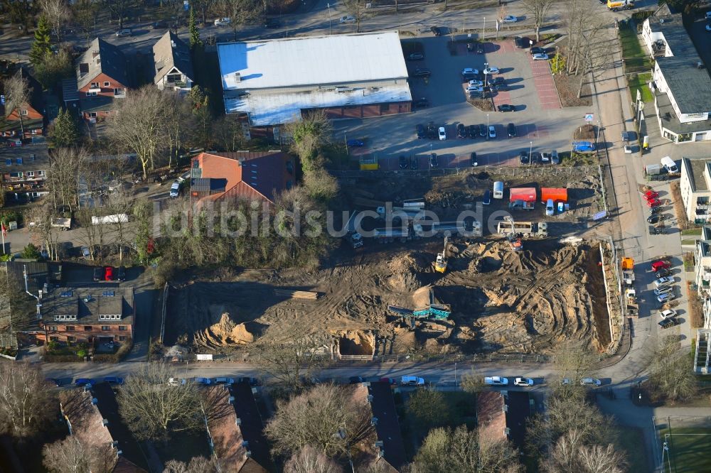 Hamburg aus der Vogelperspektive: Neubau des Unternehmens-Verwaltungsgebäude der Ppw Polyplan Werkzeuge GmbH im Ortsteil Schnelsen in Hamburg, Deutschland