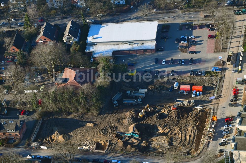 Luftbild Hamburg - Neubau des Unternehmens-Verwaltungsgebäude der Ppw Polyplan Werkzeuge GmbH im Ortsteil Schnelsen in Hamburg, Deutschland