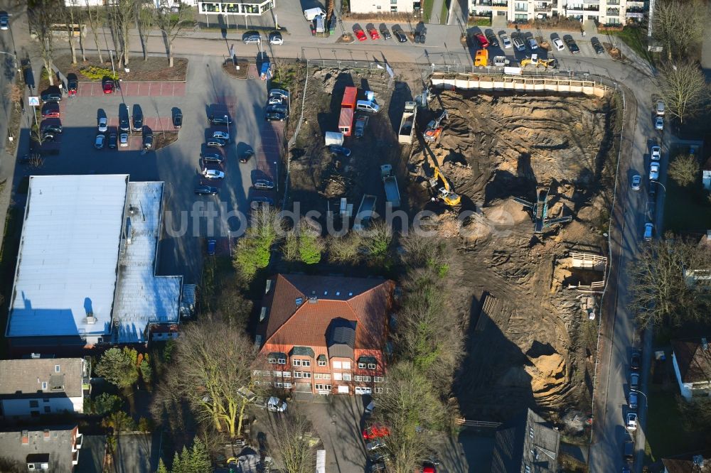 Hamburg aus der Vogelperspektive: Neubau des Unternehmens-Verwaltungsgebäude der Ppw Polyplan Werkzeuge GmbH im Ortsteil Schnelsen in Hamburg, Deutschland