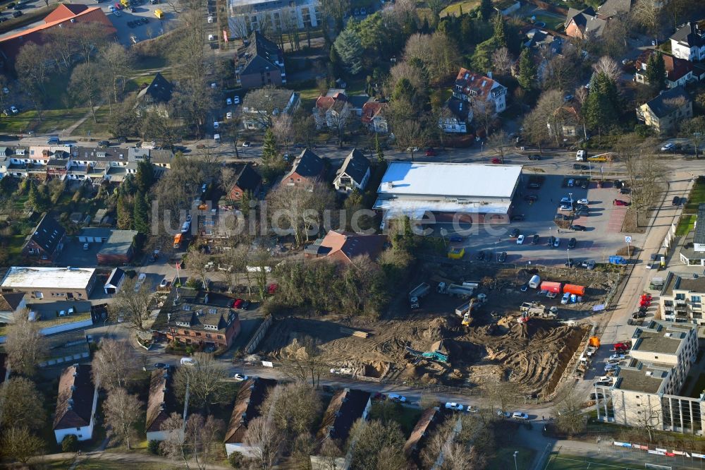 Luftbild Hamburg - Neubau des Unternehmens-Verwaltungsgebäude der Ppw Polyplan Werkzeuge GmbH im Ortsteil Schnelsen in Hamburg, Deutschland