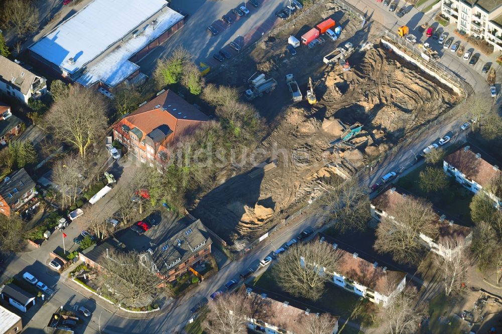 Hamburg von oben - Neubau des Unternehmens-Verwaltungsgebäude der Ppw Polyplan Werkzeuge GmbH im Ortsteil Schnelsen in Hamburg, Deutschland