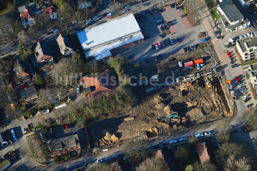 Hamburg aus der Vogelperspektive: Neubau des Unternehmens-Verwaltungsgebäude der Ppw Polyplan Werkzeuge GmbH im Ortsteil Schnelsen in Hamburg, Deutschland