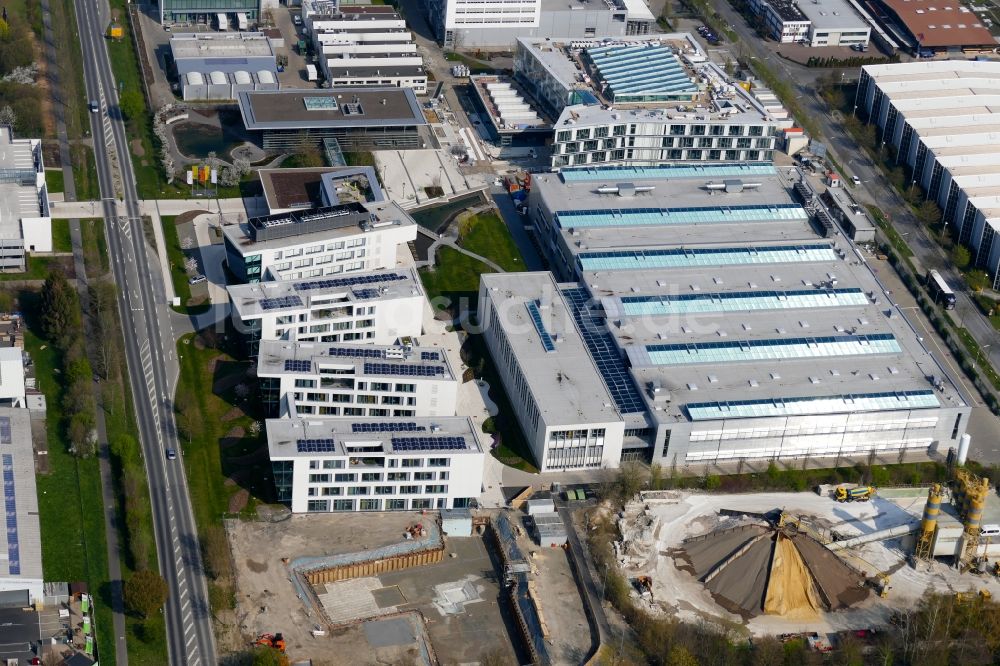 Luftaufnahme Göttingen - Neubau des Unternehmens-Verwaltungsgebäude der Sartorius AG in Göttingen im Bundesland Niedersachsen, Deutschland