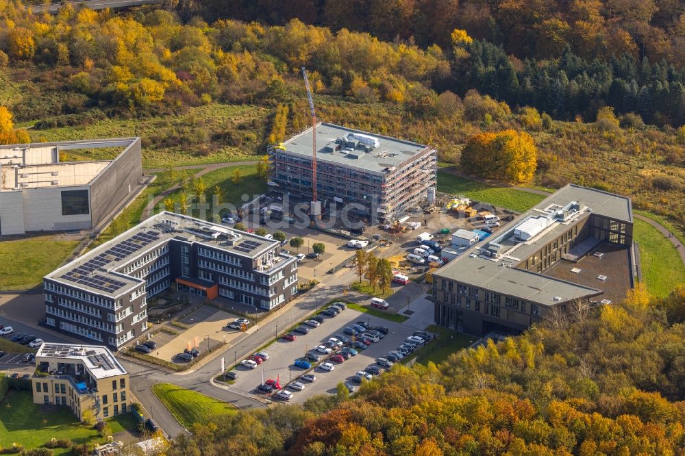 Luftaufnahme Bochum - Neubau eines Unternehmensgebäudes der think about IT GmbH im Ortsteil Querenburg in Bochum im Bundesland Nordrhein-Westfalen, Deutschla