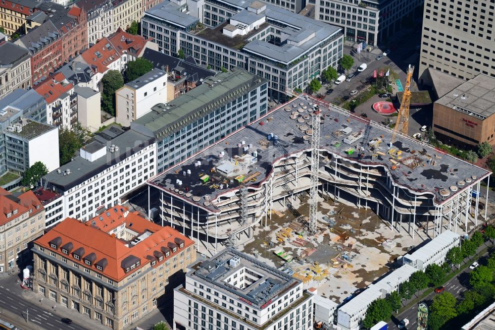 Luftaufnahme Leipzig - Neubau des Verwaltungsgebäude des Finanzdienstleistungs- Unternehmens SAB - Sächsische Aufbaubank in Leipzig im Bundesland Sachsen, Deutschland