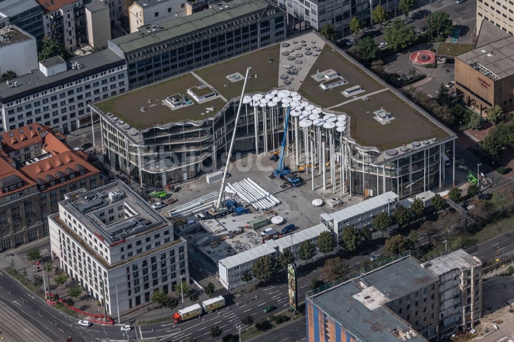 Luftbild Leipzig - Neubau des Verwaltungsgebäude SAB - Sächsische Aufbaubank in Leipzig im Bundesland Sachsen, Deutschland