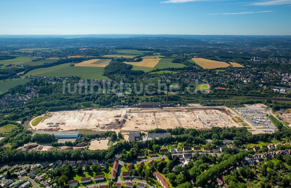 Luftaufnahme Dortmund - Neubau eines Warenverteilzentrums und Logistikkomplex auf dem Opel-Gelände in Langendreer in Bochum im Bundesland Nordrhein-Westfalen